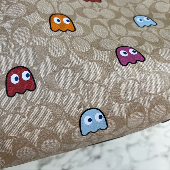 Coach Reversible City Tote Bag in Signature Canvas Pac Man Ghost Print f72905 - Picture 12 of 15